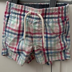 Baby GAP Colorful Plaid Drawstring Shorts
